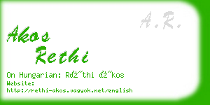 akos rethi business card